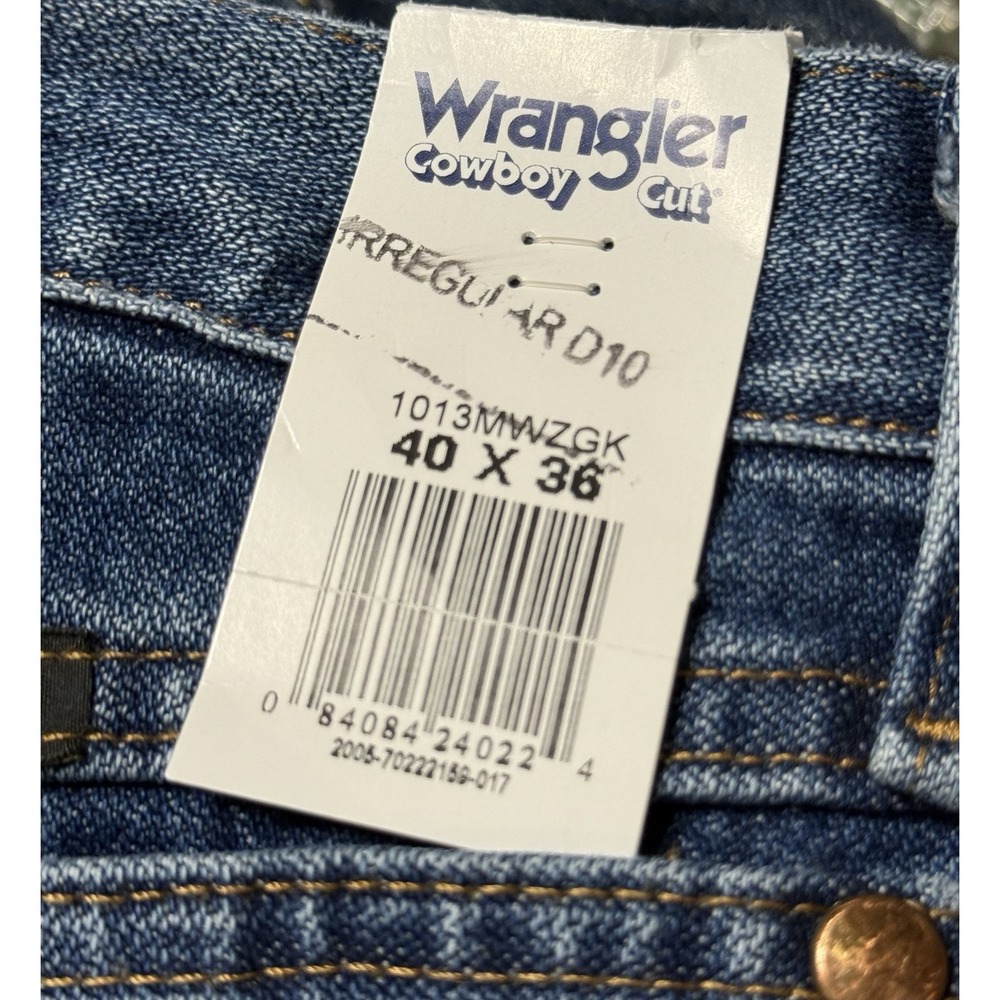 Wrangler Cowboy Cut Jeans Men's 40x36 Blue Pro Rodeo Original Fit 1013MWZGK NWT - Picture 11 of 12